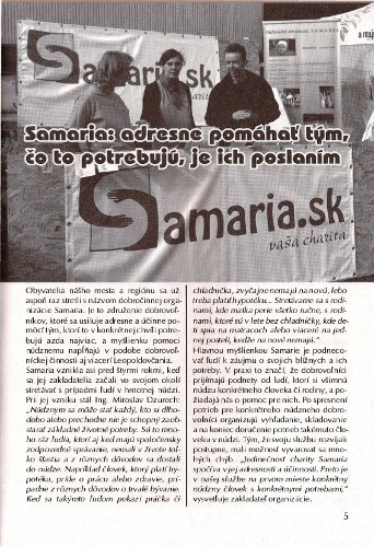 Samaria v časopise Leopoldov